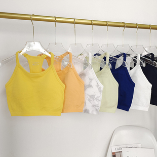 外贸单舒适运动内衣女中度支撑无钢圈跑步减震文胸瑜伽健身背心