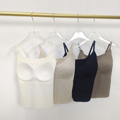 文胸无痕速干打底美背防走光内衣女夏季 新款 带胸垫一体吊带背心式