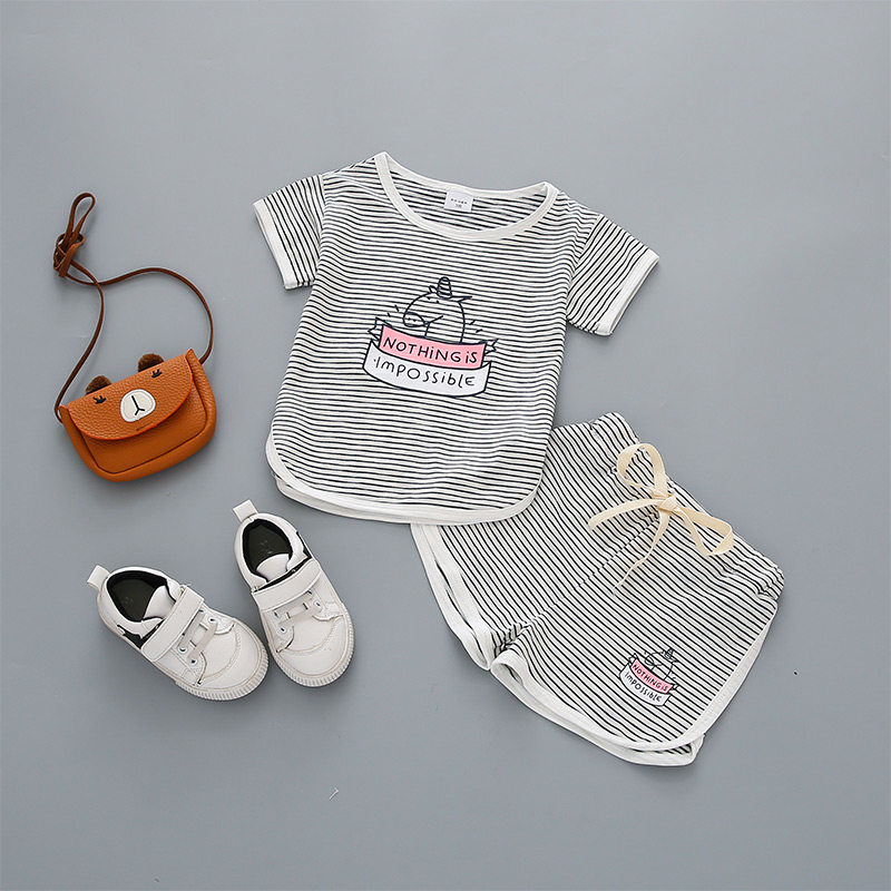 兒童夏款男童女童時尚休閑套裝寶寶舒適百搭運動條紋小馬套裝潮在類目 童裝/嬰兒裝/親子裝, 套裝中 - 來自Buy2taobao.com提供專業的淘寶代購服務