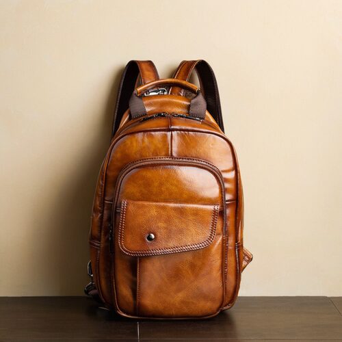 复古双肩包多功能休闲手提胸前包