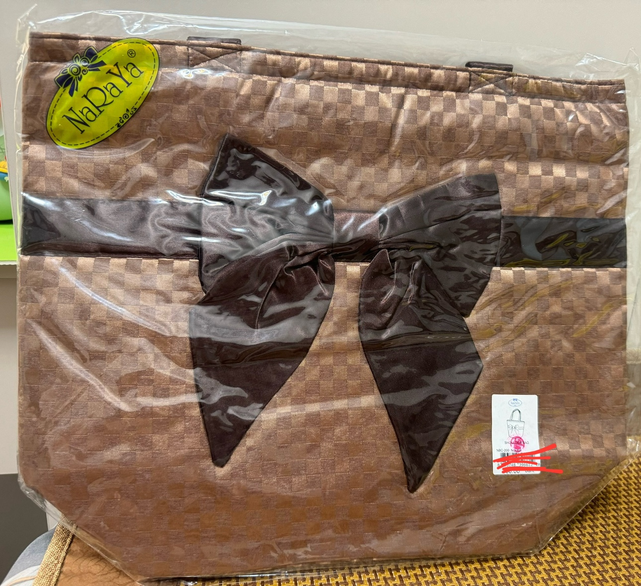 韩版naraya曼谷包泰国蝴蝶结休闲单肩水桶女布包NBC-200