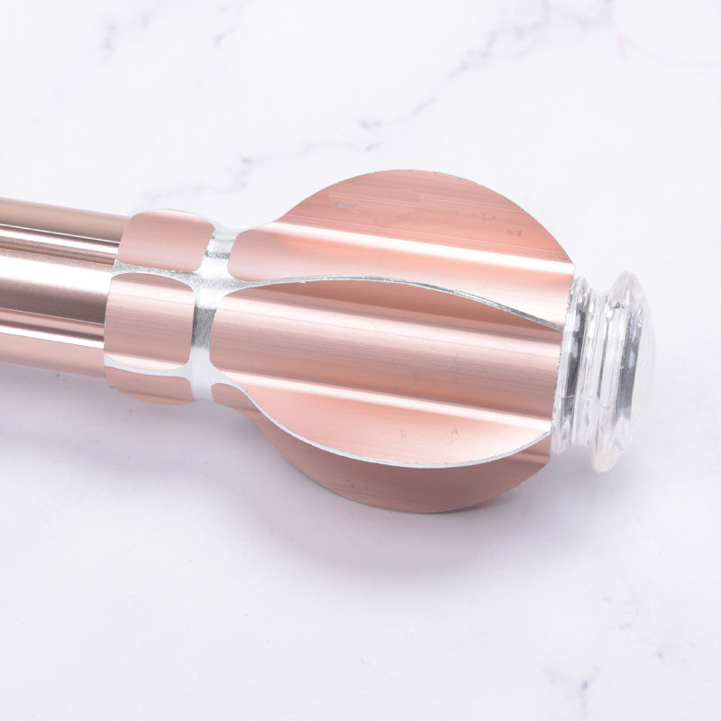 罗马杆装饰头窗帘杆头铝合金装饰头窗帘杆封口配件头罗马杆堵头