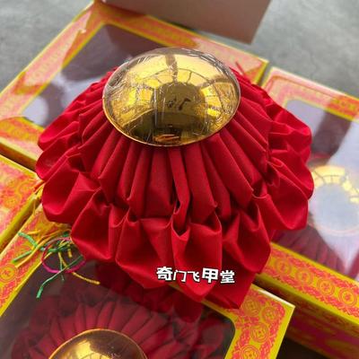 6号大红花供佛用品布艺花球