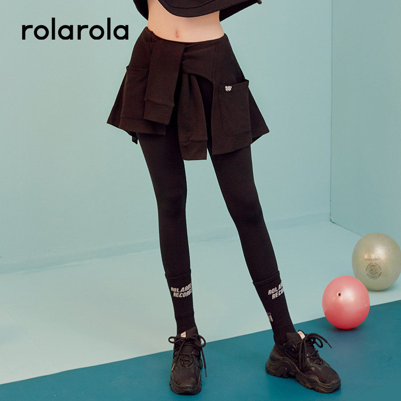 rolarola假两件系衣女健身紧身裤