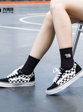 Vans 范斯Ward 黑白棋盘格低帮耐磨女子运动休闲板鞋 VN0A3IUN5GX