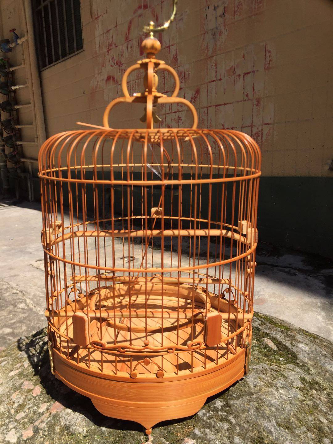 鸟笼小号小型广笼竹制清远广式绣绣金青老竹龙子精工手工全带青笼