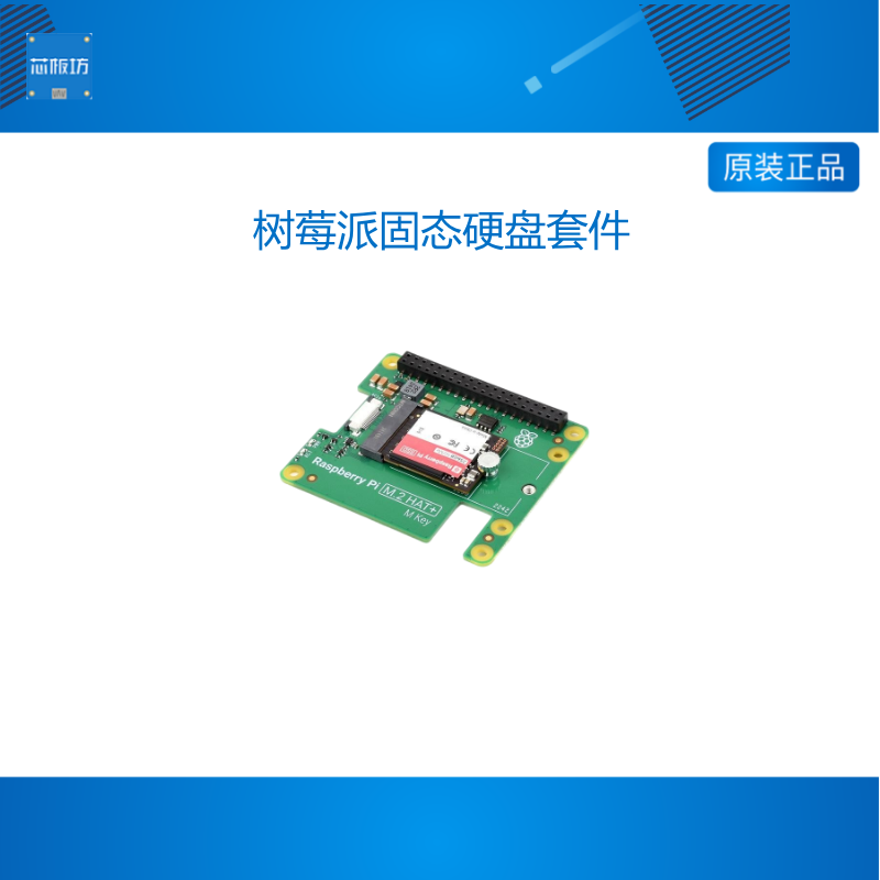 树莓派Pi5 原装256GB NVMe 高速固态硬盘套件 M.2 SSD Kit HAT+