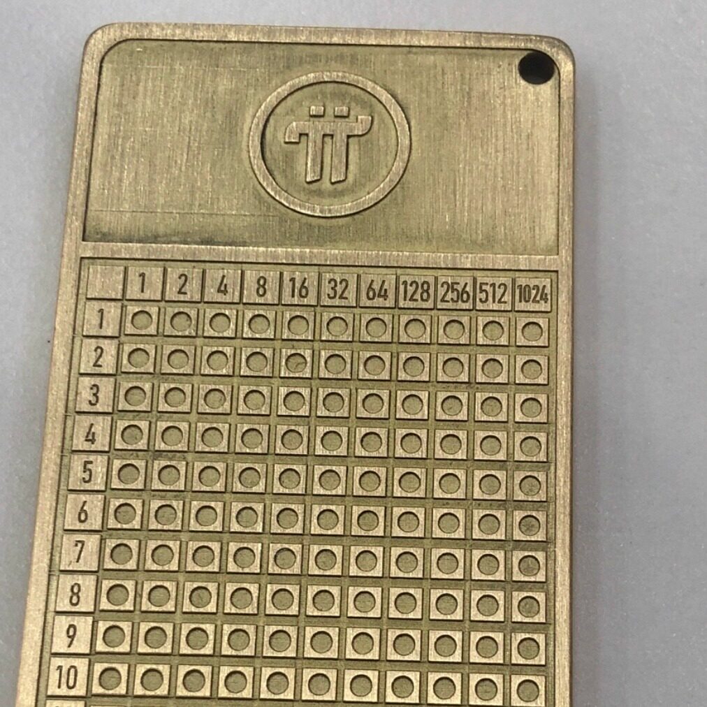 pi黄铜助记词板12位，24位