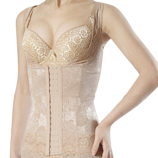 收腰腹收胃塑身衣身材管理马甲加长款 强压 分体塑身衣背夹女马甲