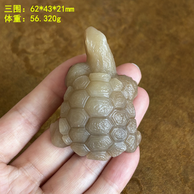 密度脂份很好的糖玉籽料龙龟把件