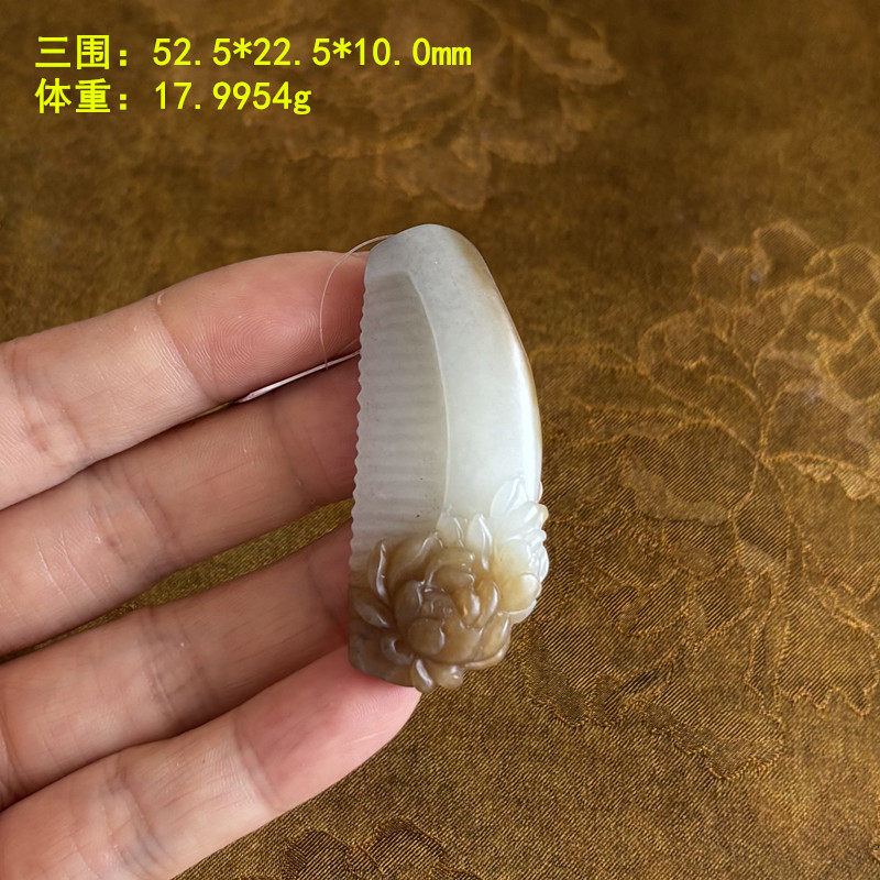 L糖青花籽料“一梳百顺”挂件/梳子吊坠有原皮朕®开仓和田玉