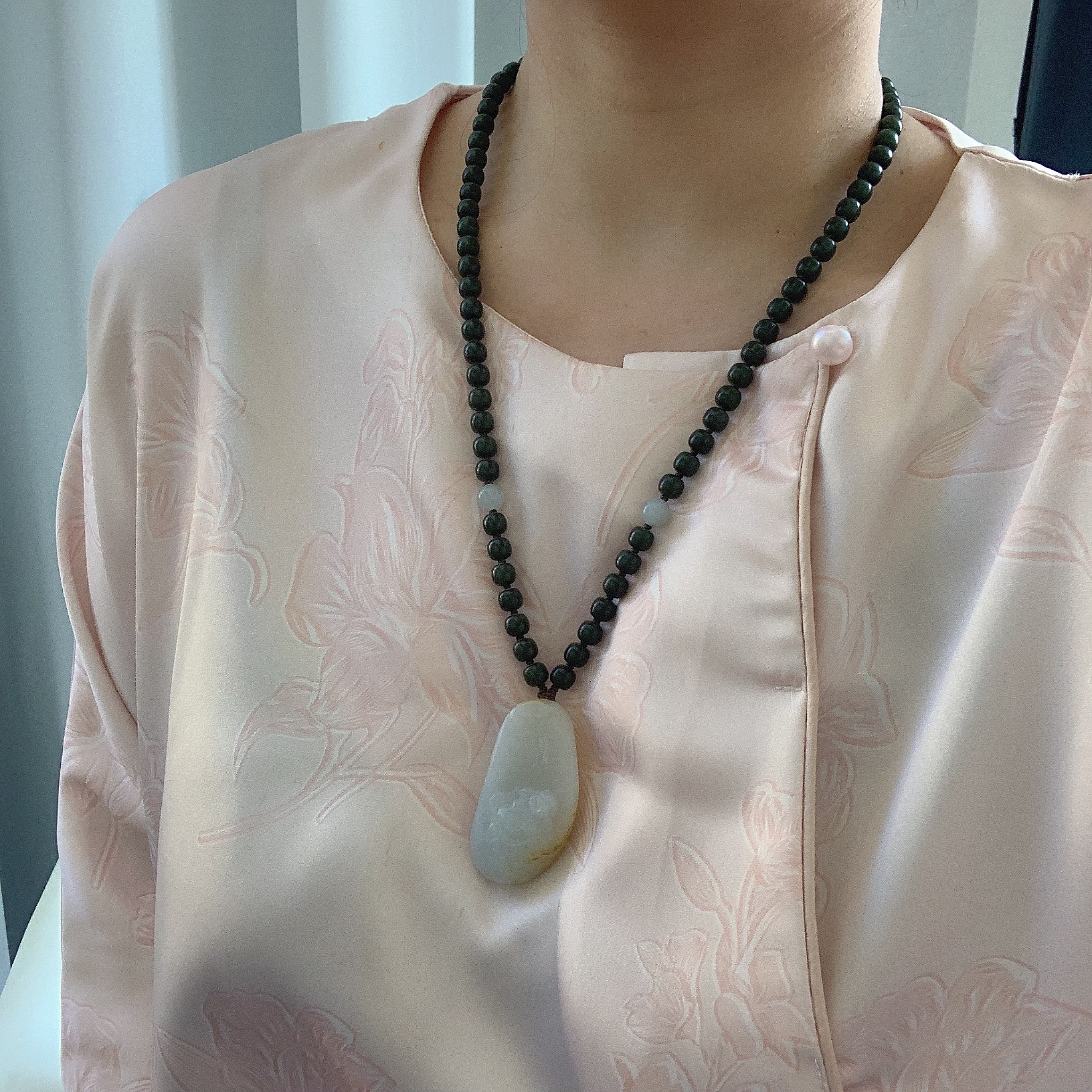 洒金皮白玉独籽笑佛挂件套装  朕&reg;开仓 新疆和田玉去抛光251227