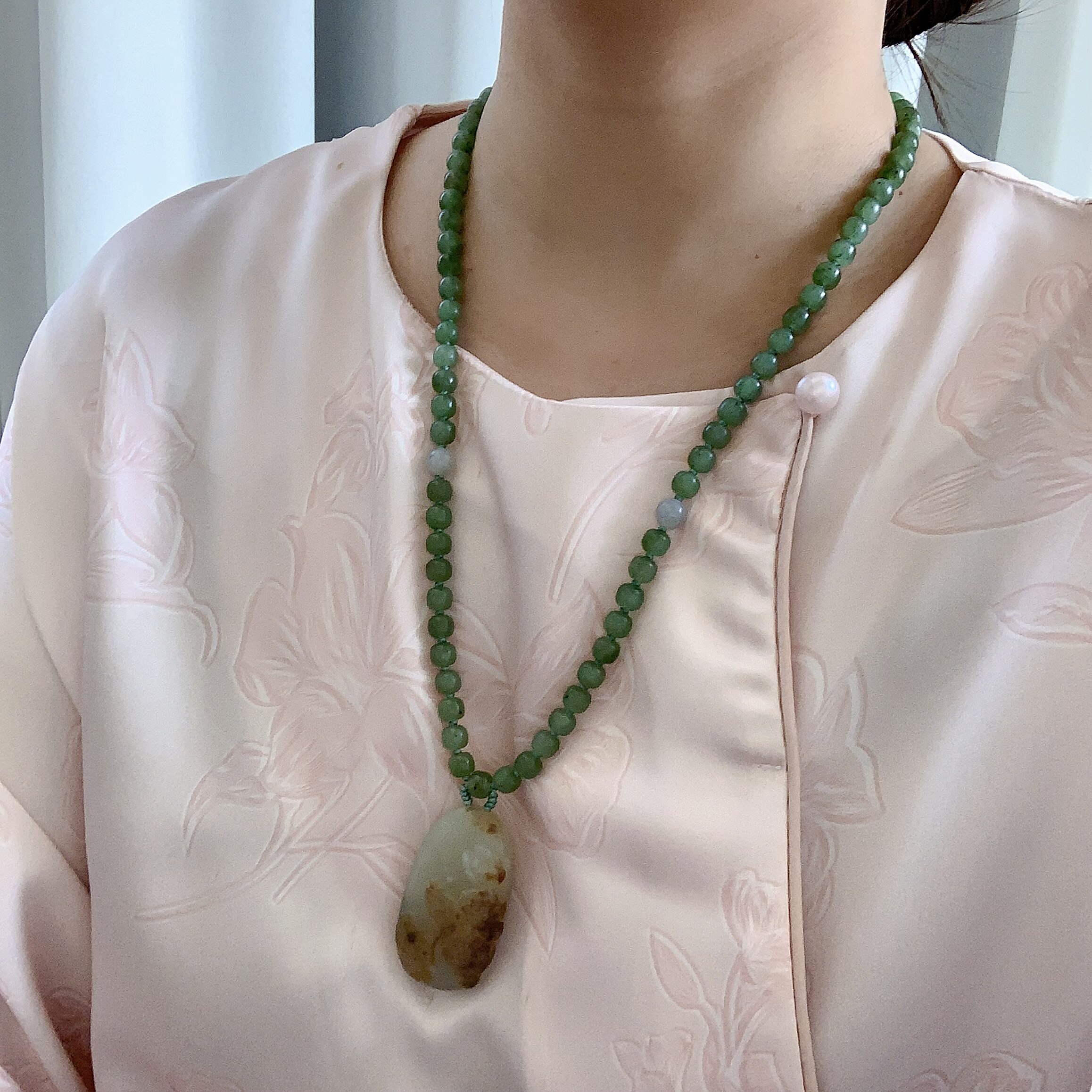 N稀有秋梨皮白玉籽料&ldquo;连年有余&rdquo;挂件 套装和田玉朕&reg;开仓