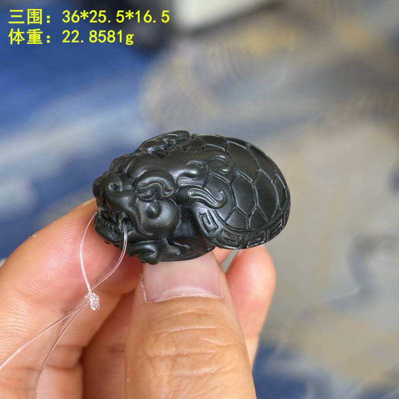 N青玉籽料龙龟挂件 无原皮 朕®开仓新疆和田玉