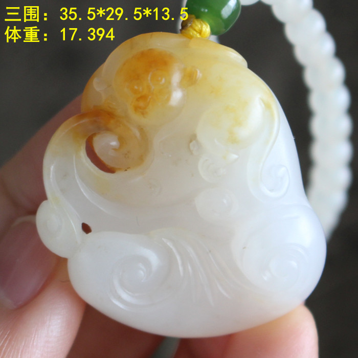 和田玉黄沁皮羊脂白玉籽料