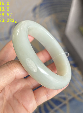 58.52老熟白玉籽料留皮手镯