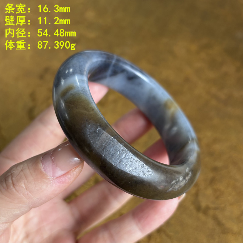 Z54.48糖青花籽料手镯 有原皮 朕&reg;开仓新疆和田玉8-3
