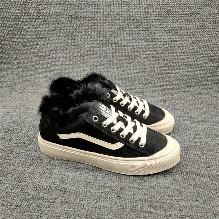 真皮加绒真毛休闲板鞋女ins潮