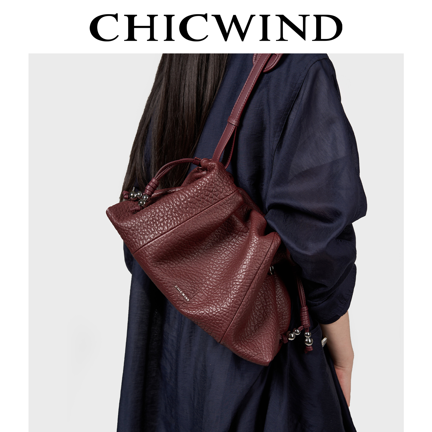 CHICWIND原创设计真皮腋下云朵包