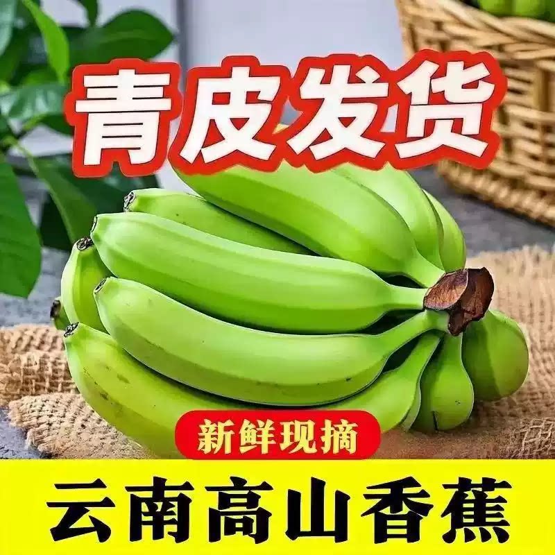高山甜香蕉10斤新鲜水果当季现摘大芭蕉小米蕉甜香蕉整箱非自然熟
