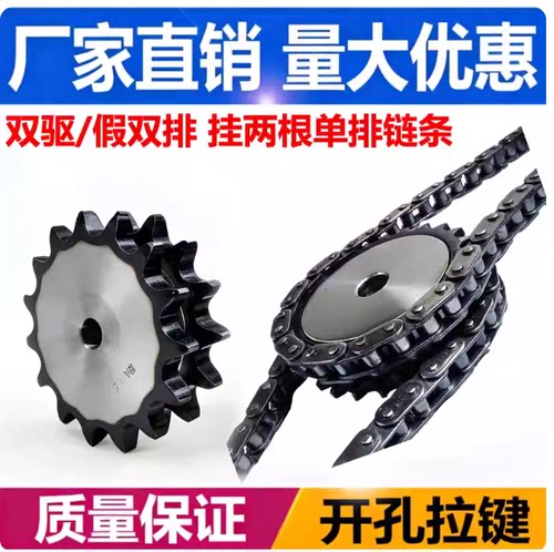 双驱假双排链轮5分10A双联单挂
