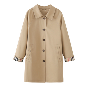 艾格风衣外套女中长款 春宽松休闲小个子英伦风大衣上衣 2026年新款