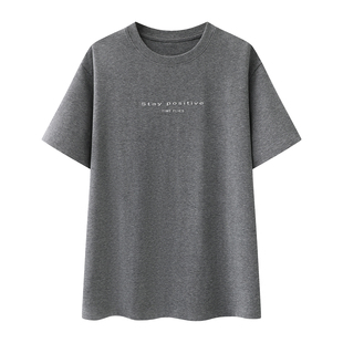 字母烫银印花独特漂亮减龄款 女装 上衣 新款 艾格白色T恤2026夏季