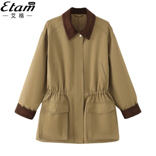 气质中长款 艾格风衣外套女2025秋季 小个子正流行爆款 巨好看 新款