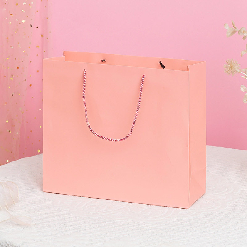 粉色手提袋情人节礼物手提袋子茶叶烟酒包装通用私房茶高档纸袋