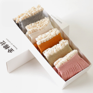 日系吸汗防臭女士短袜潮 爆款 纯棉蕾丝花边袜春夏款 袜子女2026新款