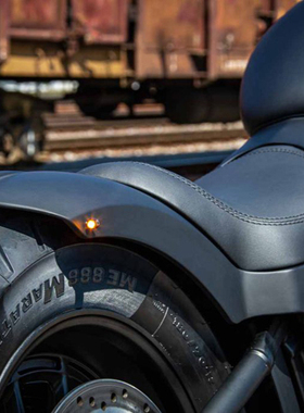 哈雷18后软尾肥霸改装德国Ricks后短泥瓦尾灯不带油漆