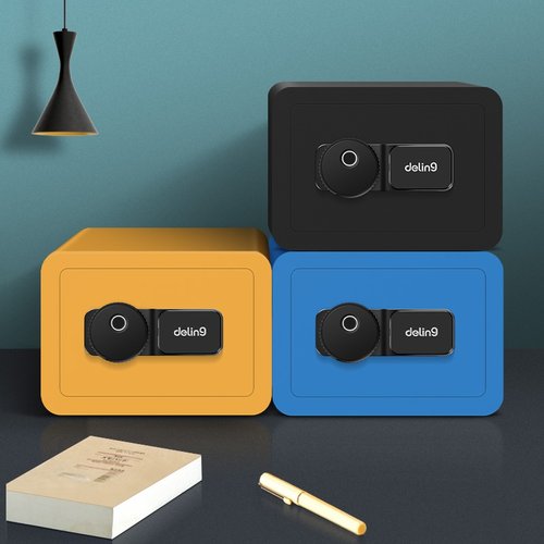 极速德凌保险f柜家用指纹密码小型办公保险箱电子密码床头入墙入