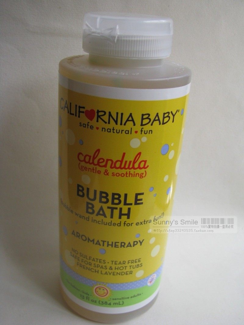 美国 california baby/加州宝宝 金盏草泡泡浴液 384ml 针对痱子