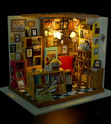 成品diy小屋手工拼装书店模型生日物房子玩具别墅情侣微景观包邮