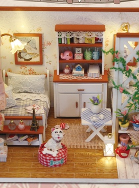 成品现货diy小屋手工制作房子拼装建筑模型生日礼物男孩女生情侣