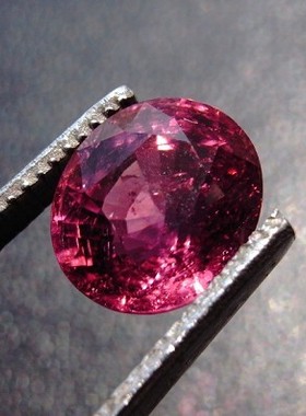 【寂寞五岁】宝石切面 红碧玺戒面裸石3.82ct