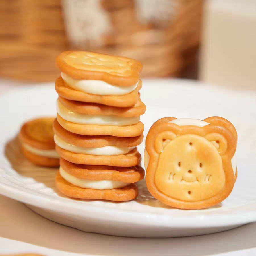 酥小样手工小熊汉堡酥熊宝兔兔可爱夹心饼干零食休闲 蔓越莓芝士,零食/坚果/特产,夹心饼干,淘宝优惠券,粉丝福利购,淘宝优惠卷