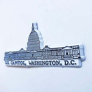 美国华盛顿国会大厦创意磁性冰箱贴礼物旅游纪念装饰工艺品留言贴
