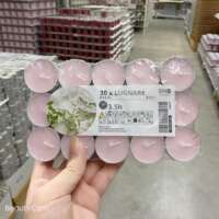 Ikea domestic agent purchase 30 pieces of Sienli Yangli scented small round candles, smokeless romantic candlelight with essential oil thumbnail 4