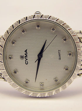 专柜正品(可验) 瑞士原装CYMA/西玛 天然钻石 石英男表/手表/腕表