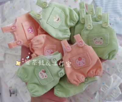 蜜茶娃衣 ob11 12分gsc粘土ddf娃灯芯绒背带裤 ymy body9 UFdoll