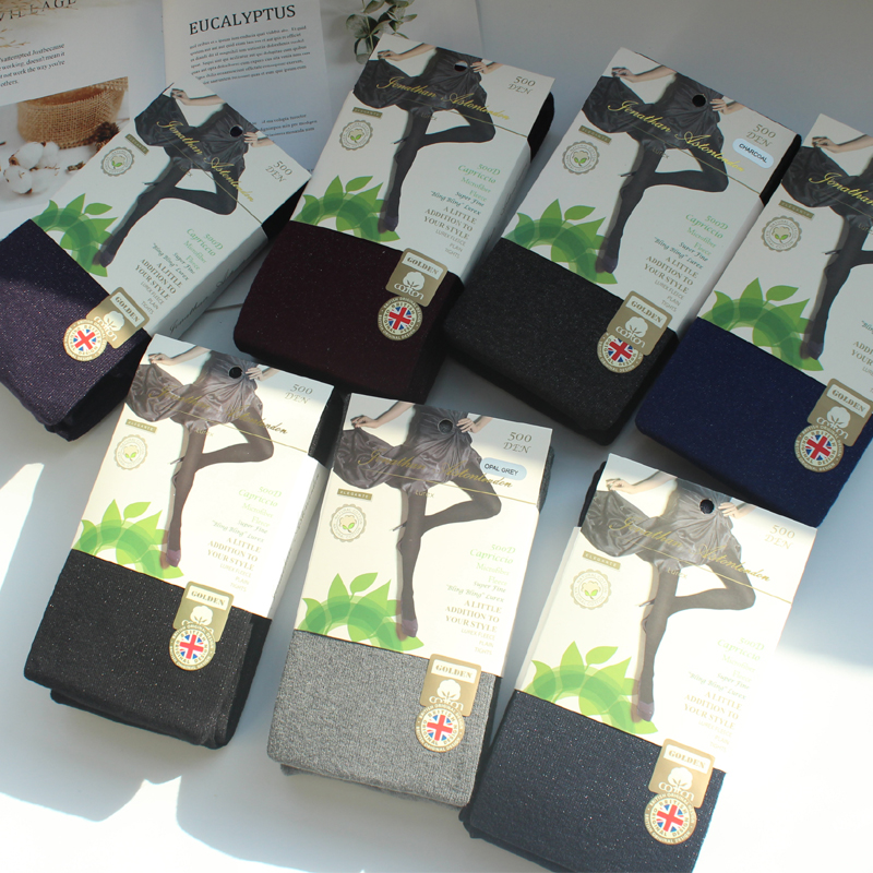 网红500d金丝连脚烟灰色打底袜