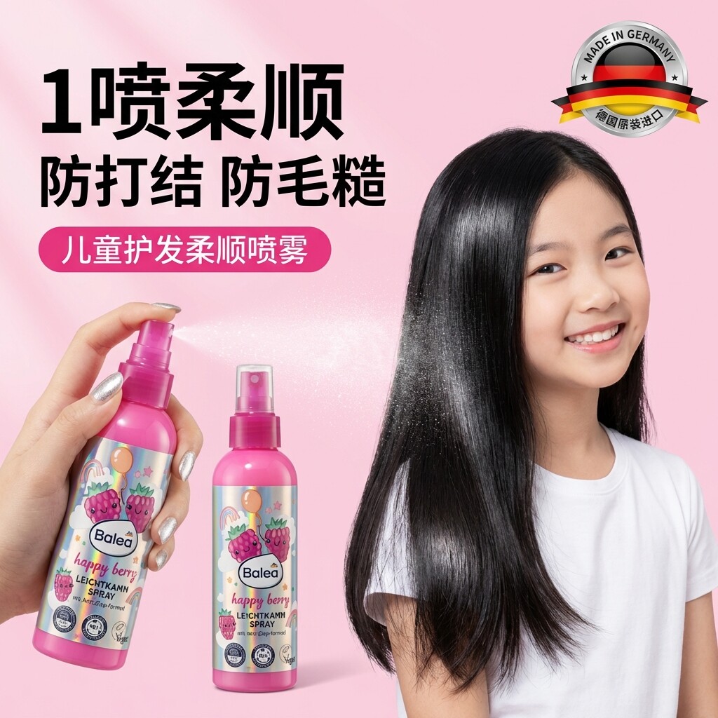德国芭乐雅Balea儿童顺发护发女孩专用不打结易梳理柔顺喷雾
