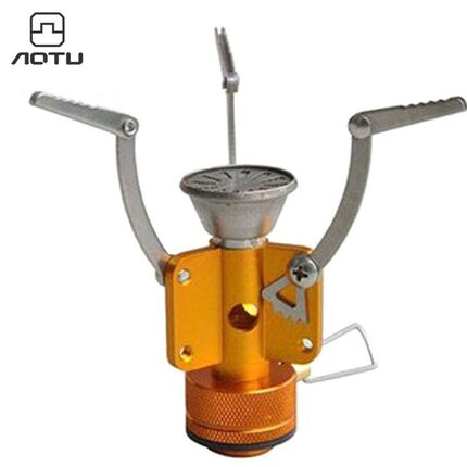 户外超轻猛火炉具 野餐一体式防风野露营炊炉头AT107
