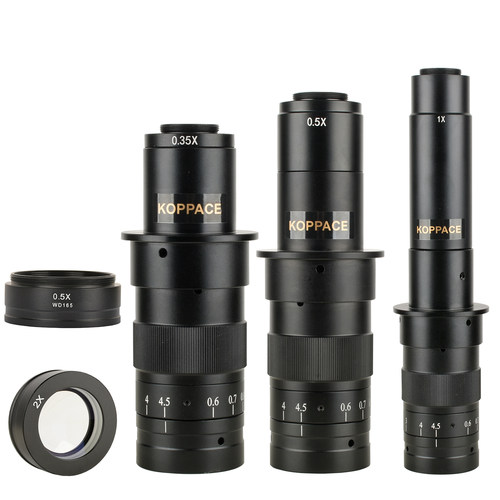 包邮 14X-307X单筒显微镜镜头0.6X-4.5X连续变倍物镜C接口镜头