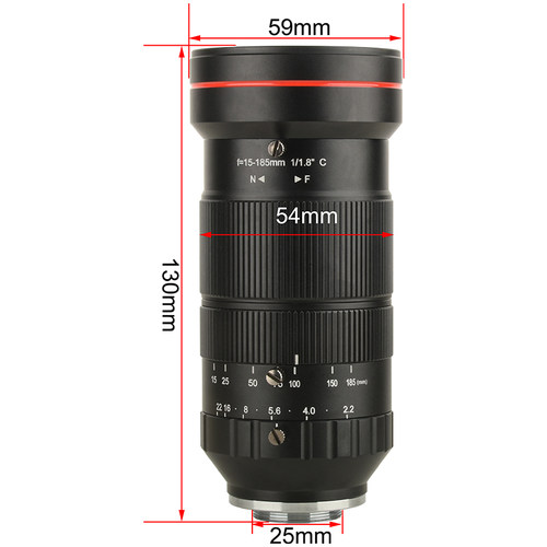 800万像素15-185mm手动变焦镜头