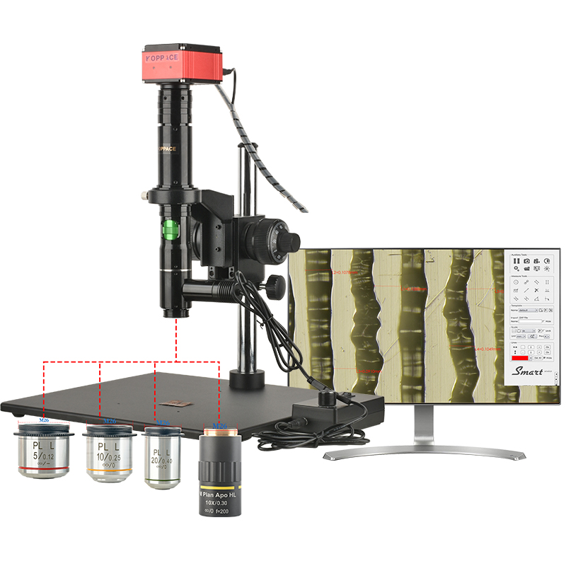 包邮 54X-3480X同轴光测量电子显微镜 4K高清相机 可选配金相物镜