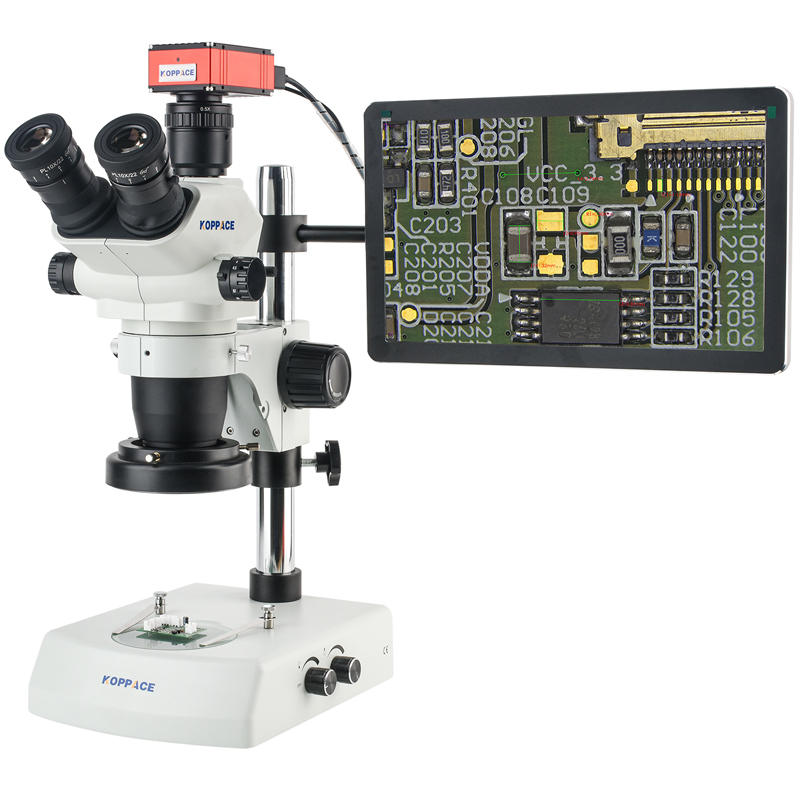 14X-95X电子显微镜上下LED光源