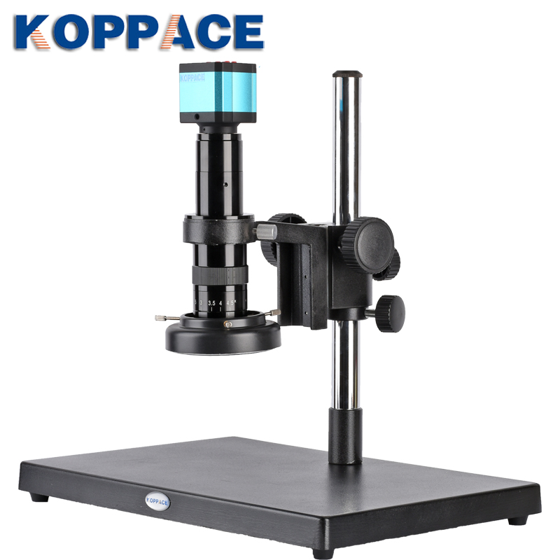 包邮17X-216X单筒电子显微镜连续变倍镜头HDMI高清高清输出可拍照