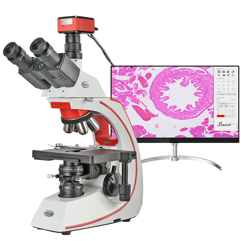 包邮4K830万像素40X-1600X全消色差三目生物显微镜HDMI可连接电视